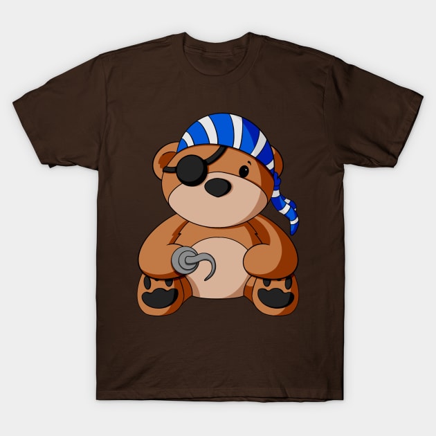 Pirate Teddy Bear T-Shirt by Alisha Ober Designs